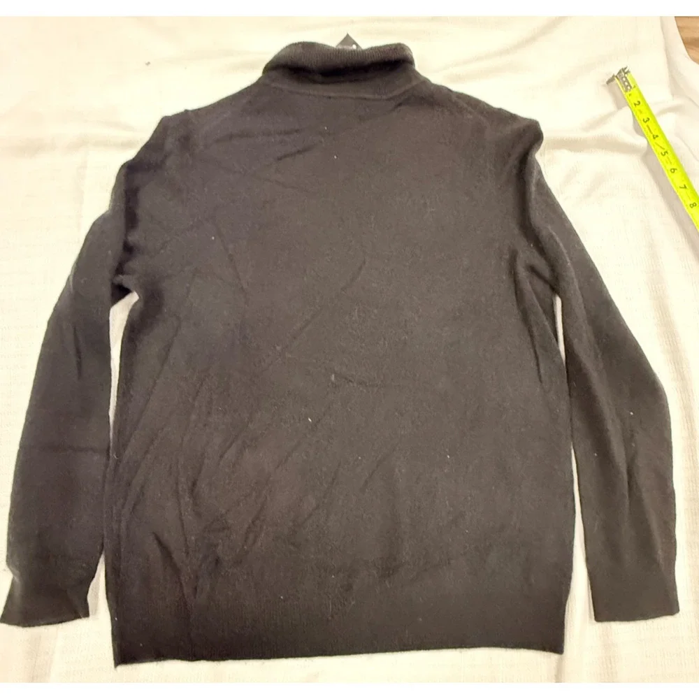 Charter Club 100% Cashmere Turtleneck Sweater Women's XL Black NWT